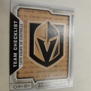 2018-19 O-pee-chee Team Checklist Vegas Golden Knights