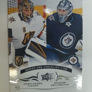 2018-19 Upper Deck Checklist 1-100 Fleury/Hellebuyck