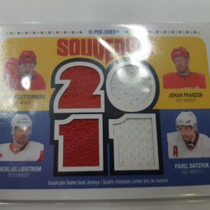 2011-12 O-pee-chee Souvenirs Quad Jersey Zetterberg Franzen Lidström Datsyuk