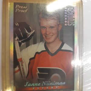 1997-98 Donruss Studio Silver Press Proof Janne Niinimaa