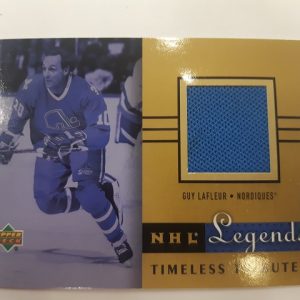 2001-02 Upper Deck NHL Legends Timeless Tributes Guy Lafleur jersey TT-FL