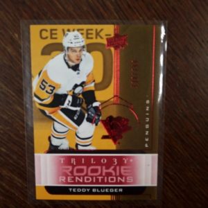 NHL 2019-20 TRILO3Y ROOKIE RENDITIONS, TEDDY BLUEGER, PENGUINS