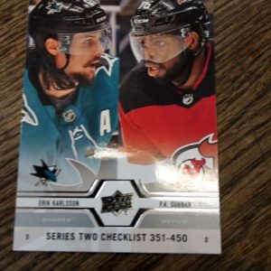 2019-20 Upper deck Erik Karlsson& P.K. Subban checklist 351-450