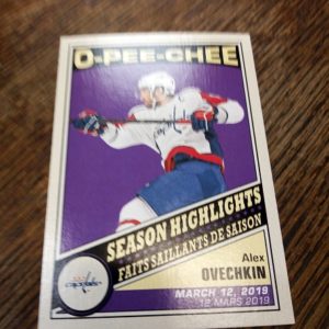 2019-20 O-pee-chee Season Highlights Alex Ovechkin