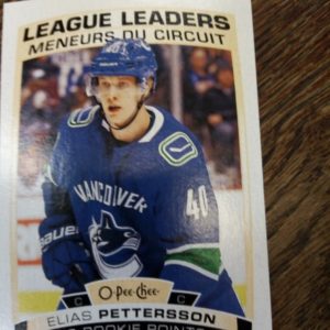 2019-20 O-pee-chee League Leaders Elias Pettersson