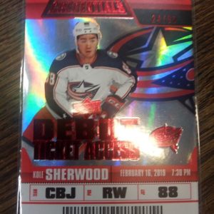 2019-20 UD Credentials Kole Sherwood x/99