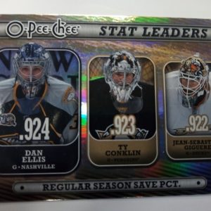 2008-2009 Upper Deck O-Pee-Chee Stat Leaders Dan Ellis/Ty Conklin/Jean-Sebastien Giguere