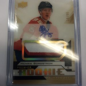 2018-2019 Upper Deck Premier Rookie Auto Patch Henrik Borgström Autograph