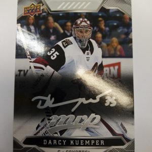 2019-2020 Upper Deck MVP Darcy Kuemper Autograph