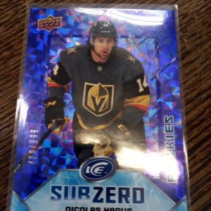 2019-20 nhl ud ice Nicolas Hague sur zero rookies