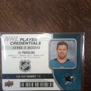 2018-19 UD Joe Pavelski credentials
