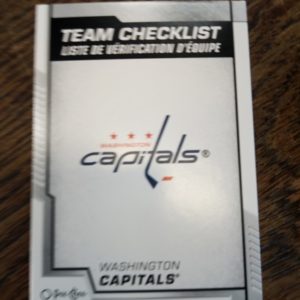 2020-21 OPC Team checklist Washington capitals