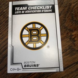 2020-2021 O-Pee-Chee Team checklist bruins