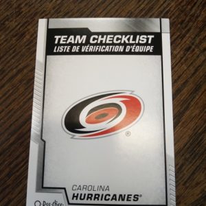 2020-2021 O-Pee-Chee Team checklist Hurricanes
