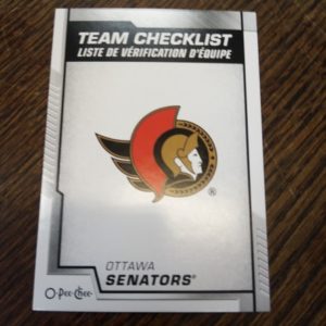 2020-2021 O-Pee-Chee Team checklist senators