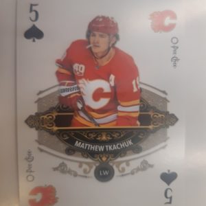 2020-21 O-pee-chee Playing Card 5 of Spades Matthew Tkachuk