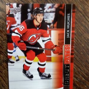 2020-21 UD series 1 Debut Dates Jack Hughes