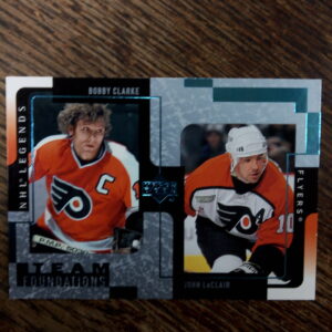 2000 UD NHL Legends Bobby Clarke ja John LeClair (Team Foundations)