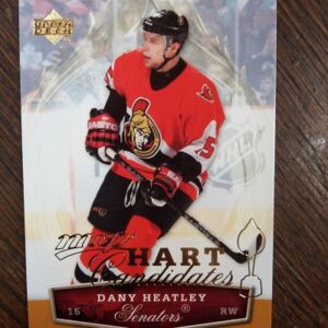 2007-2008 Upper Deck Mvp Chart Candidates Dany Heatley