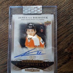 2019-20 UP Clear Cut Embedded Endorsements James Van Riemsdyk