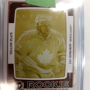 2013-14 The Cup Rookie Masterpieces Yellow Printing Plate 1/1 Leo Komarov