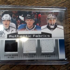 2013-14 UD Triple Jersey Authentic Fabrics Dustin Brown Paul Stastny Jonathan Quick