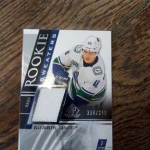 2020-21 sp game used Olli Juolevi rookie sweater