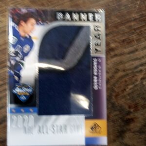 2020-21 SP Game used jersey Quinn Hughes Banner year