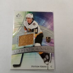 2020-2021 Upper Deck SP game used jersey Peyton Krebs authentic rookies
