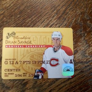 1994-95 donruss rookies Brian Savage singature