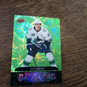 2020-21 UD series 2 green Dazzlers Bo Horvat
