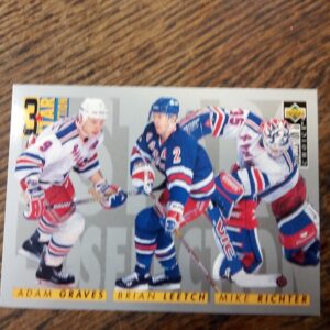 1996 UD 3 star selection In the game Adam Graves, Brian Leetch, Mike Richter