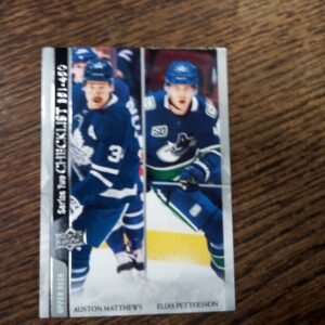 2020-21 UD series 2 checklist 351-450 Auston Matthews, Elias Petterson