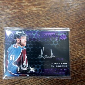 2020-21 UD Black Obsidian scripts Martin Kaut autograph rookie