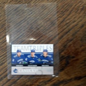 Team triples Quinn Hughes, Elias Pettersson, Brock Boeser