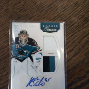 panini 2012 rookie patch jersey signature Harri Sateri