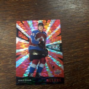 2020-21 UD allure Bowen Byram red Grand Entrance