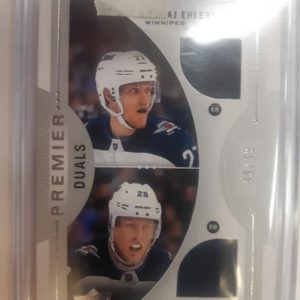 2017-18 Upper Deck Premier Duals Nikolaj Ehlers / Patrik Laine jersey 99/99