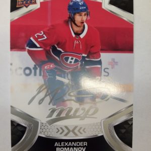 2021-2022 Upper Deck MVP White Signature Alexander Romanov