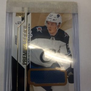 2018-19 UD premier hockey rookie Kristian Vesalalainen jersey