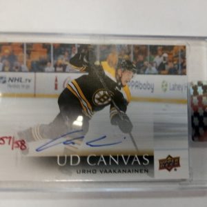 2018-19 clear cut hockey -Urho Vaakanainen UD canvas singature