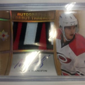 2015-2016 Upper Deck Ultimate Collection Autographed Debut Threads Noah Hanifin
