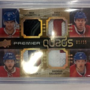 2016-2017 Upper Deck Premier Quads Pacioretty/Weber/Galchenyuk/Gallagher