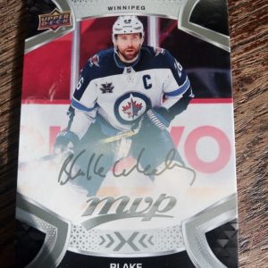 2020-21 ud mvp Blake Wheeler white sign