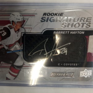 2019-2020 Upper Deck Engrained Rookie Signature Shots Barrett Hayton