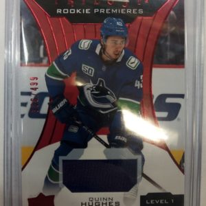 2019-2020 Upper Deck Trilogy Rookie Premieres Quinn Hughes x/499
