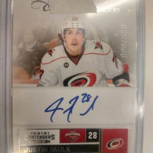 2011-12 Panini Contenders Justin Faulk Calder Contenders Autograph /800