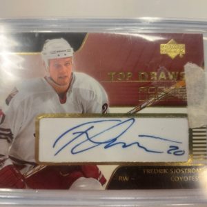 2003-04 Upper Deck Rookie Update Top Draws Fredrik Sjöström Autograph