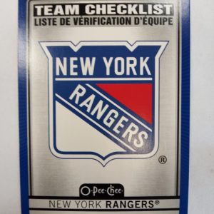 2021-2022 Upper Deck O-Pee-Chee Team Checklist New York Rangers