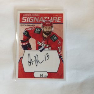 2021-22 Sm-Liiga Limited Edition Signature Otto Paajanen
